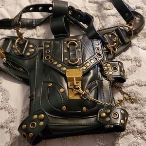 Steampunk backpack purse